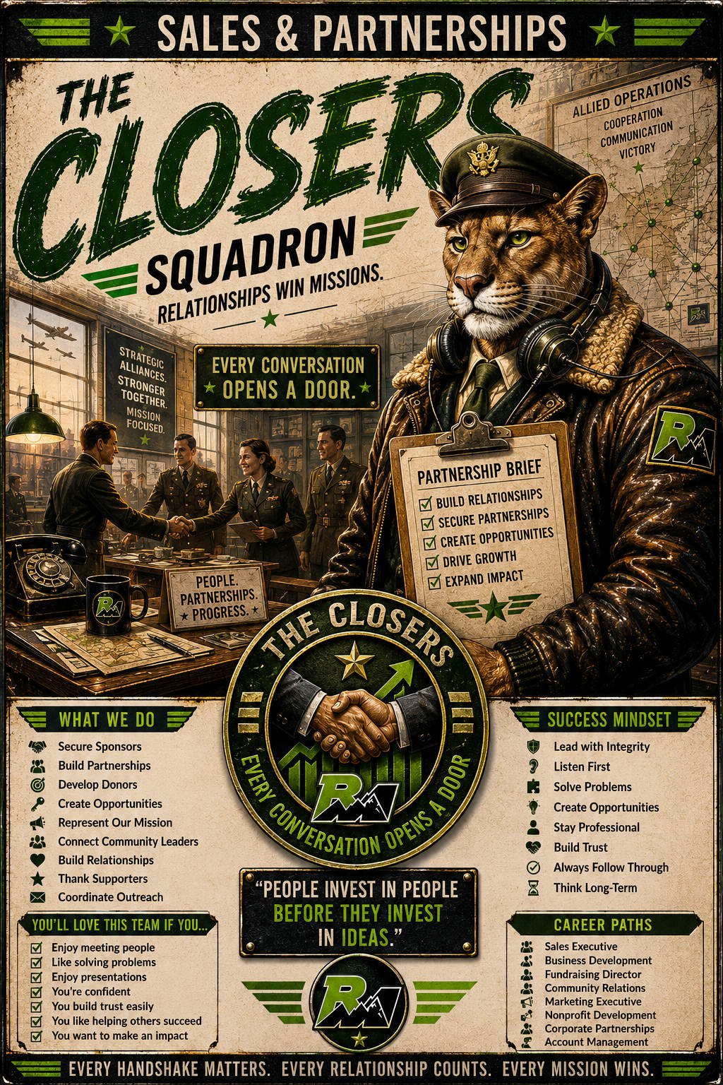 The Closers Squadron recruitment poster